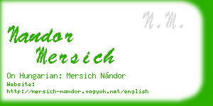 nandor mersich business card